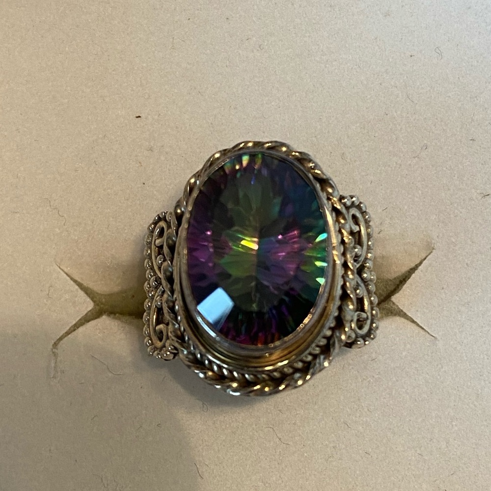 NWOT MULTICOLOR QUARTZ STERLING RING